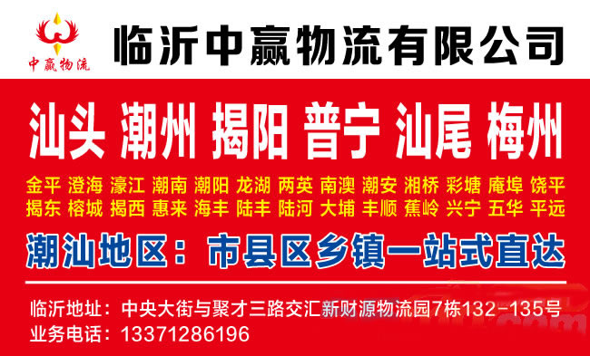 临沂到南宁物流公司-临沂中赢物流